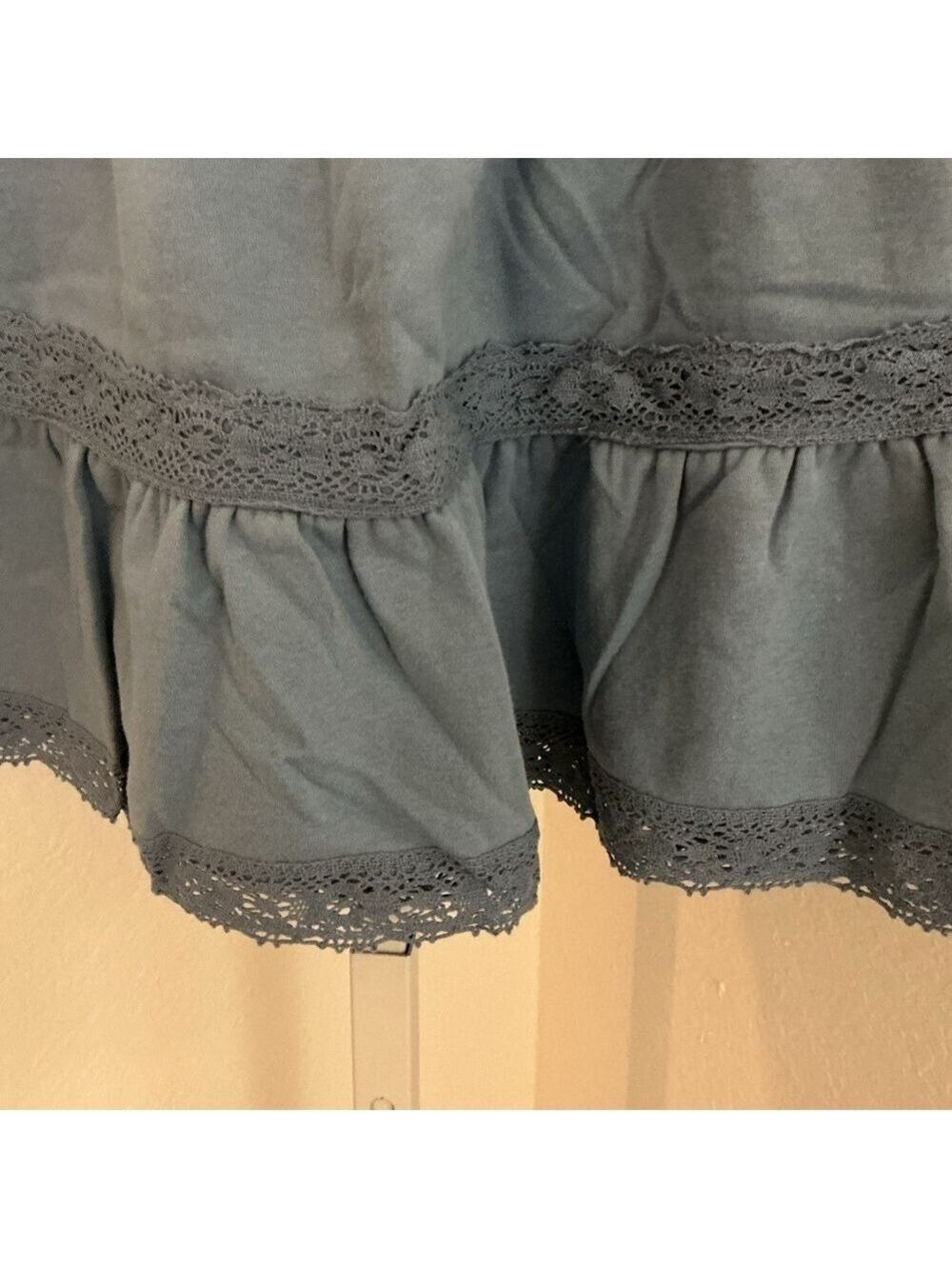 Treasures by Shabby Chic powder blue fleece mini skirt Woman’s size Medium NWT - Picture 5 of 11